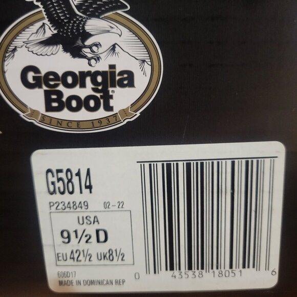 Georgia Boot G5814 11" Wellington Oil & Slip Resistant Boots Size: 9.5 Chestnut - Picture 8 of 10